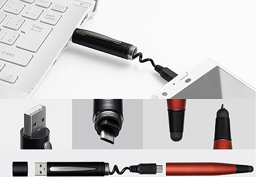 USBケーブル付タッチペン＆ボールペン